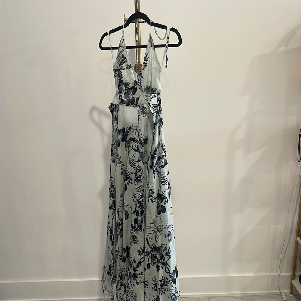 Free People Blue and White Halter Maxi Dress for Weddings